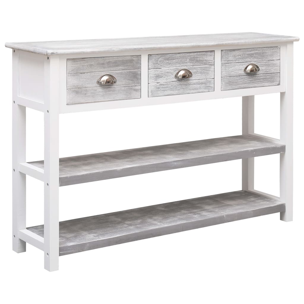 NNEVL Sideboard Antique Grey 115x30x76 cm Wood-0
