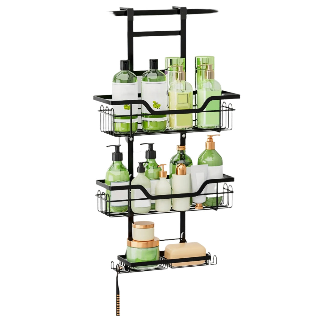 3-Tier Over-the-Door Rustproof Bathroom Shower Caddy-0