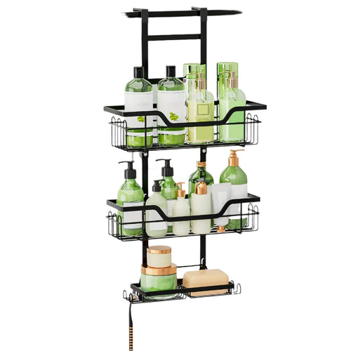 3-Tier Over-the-Door Rustproof Bathroom Shower Caddy-0