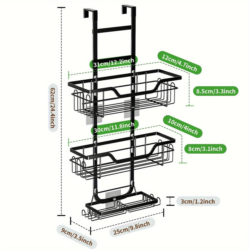3-Tier Over-the-Door Rustproof Bathroom Shower Caddy-3