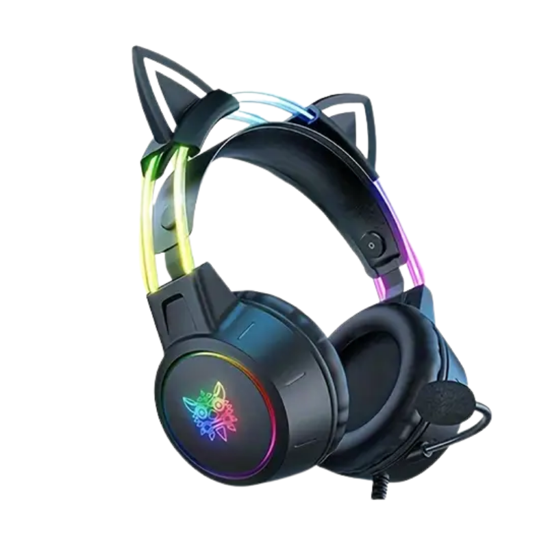 NNETM Gaming Headset with Detachable Cat Ear Microphone-0